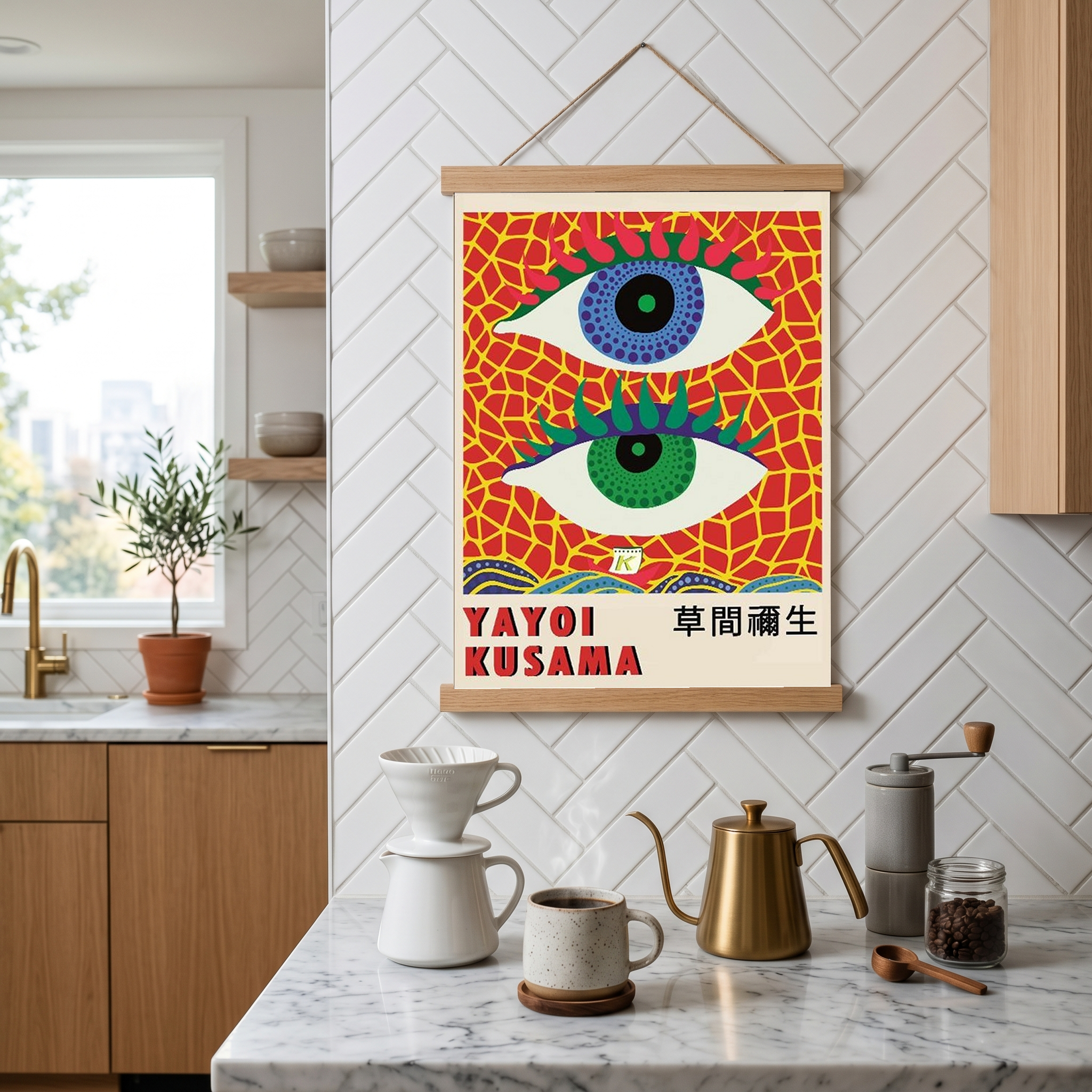 Yayoi Kusama Eye Art Print — Pop Art Contemporary Poster