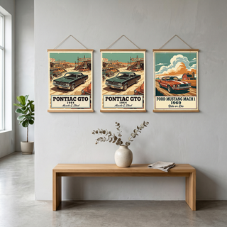 Pontiac GTO 1964 V2 Poster — Vintage Muscle Desert Junkyard Print
