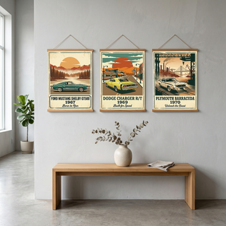 Ford Mustang Shelby GT500 1967 Forest Green Edition — Vintage Muscle Lake Print
