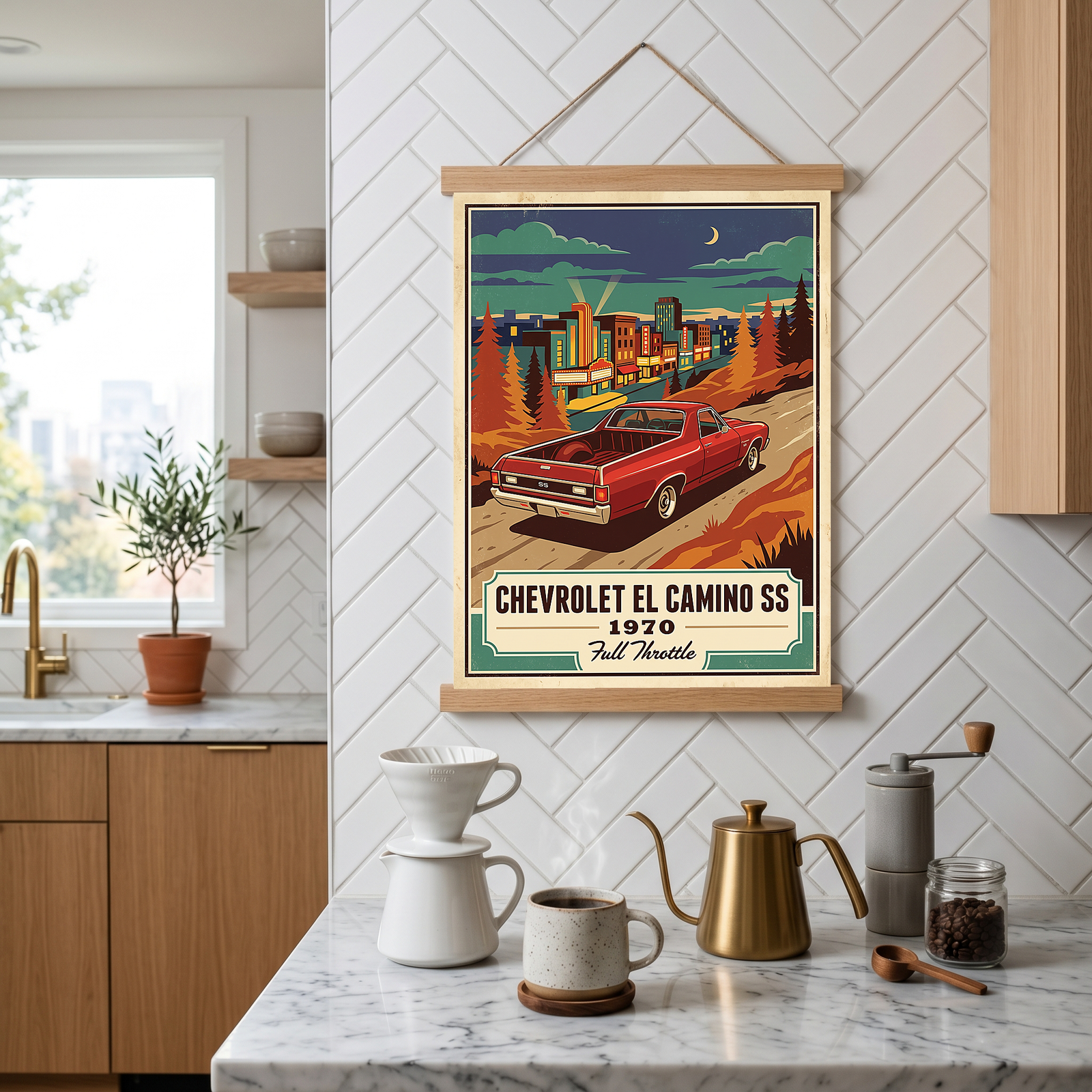 Chevrolet El Camino SS 1970 Poster — Vintage Muscle Truck Cinema Marquee Print