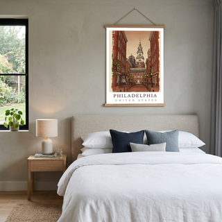 Philadelphia USA — Independence Hall Historic Wall Art Print