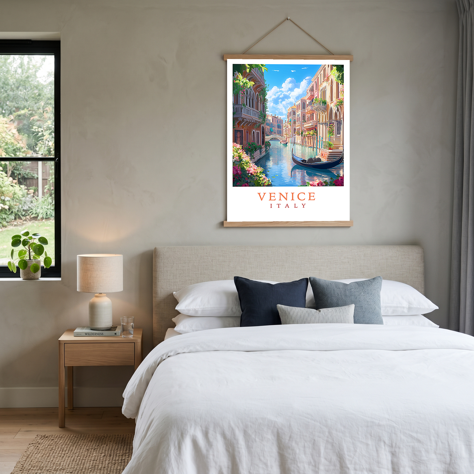 Venice Italy Travel Poster — Vintage Canal Gondola Romance Print