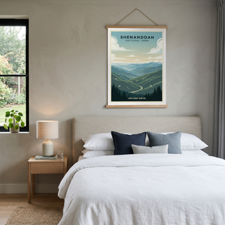 Shenandoah National Park Poster — Vintage Virginia Skyline Drive Deer Print