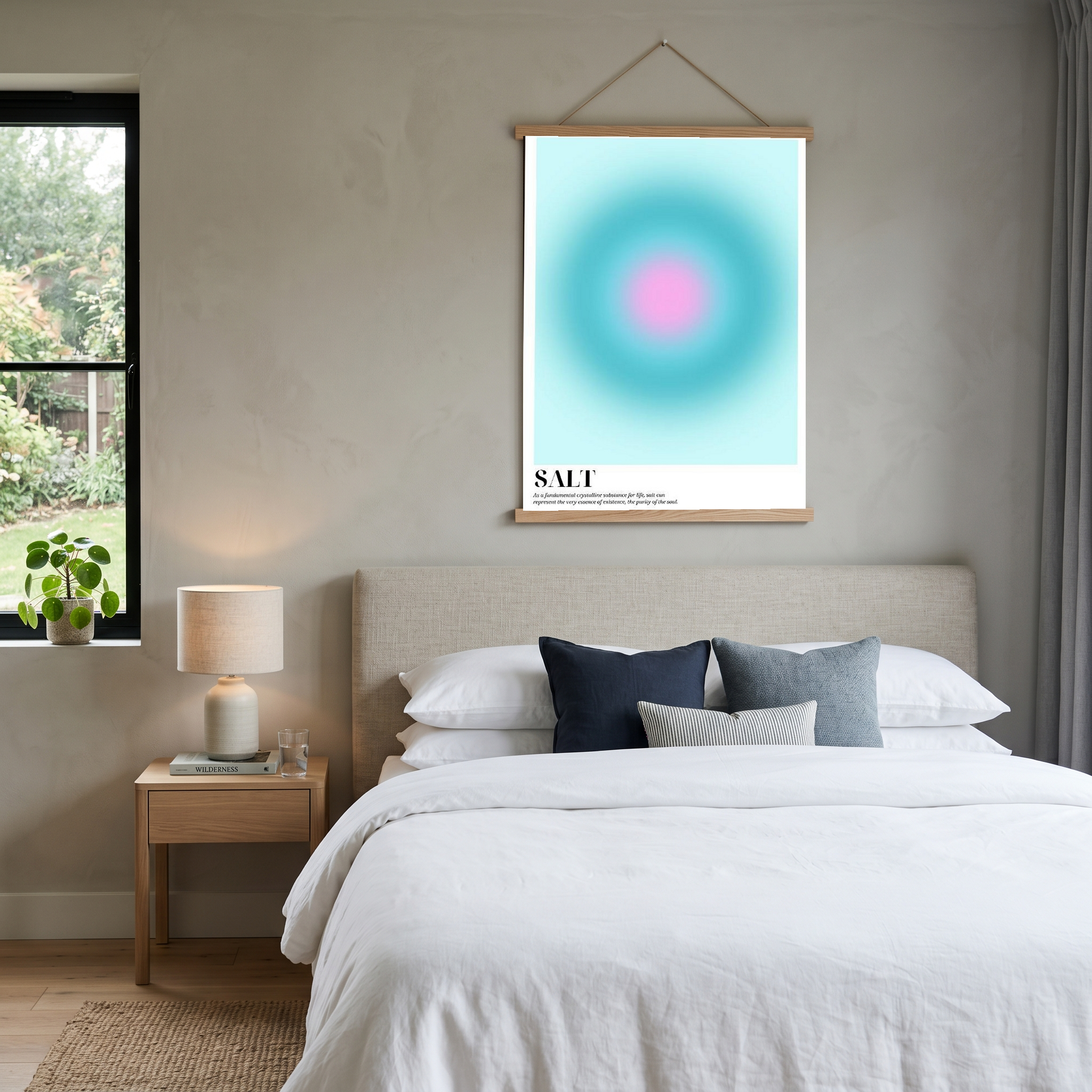 Salt Aura Abstract Poster — Spiritual Gradient Wall Art Print