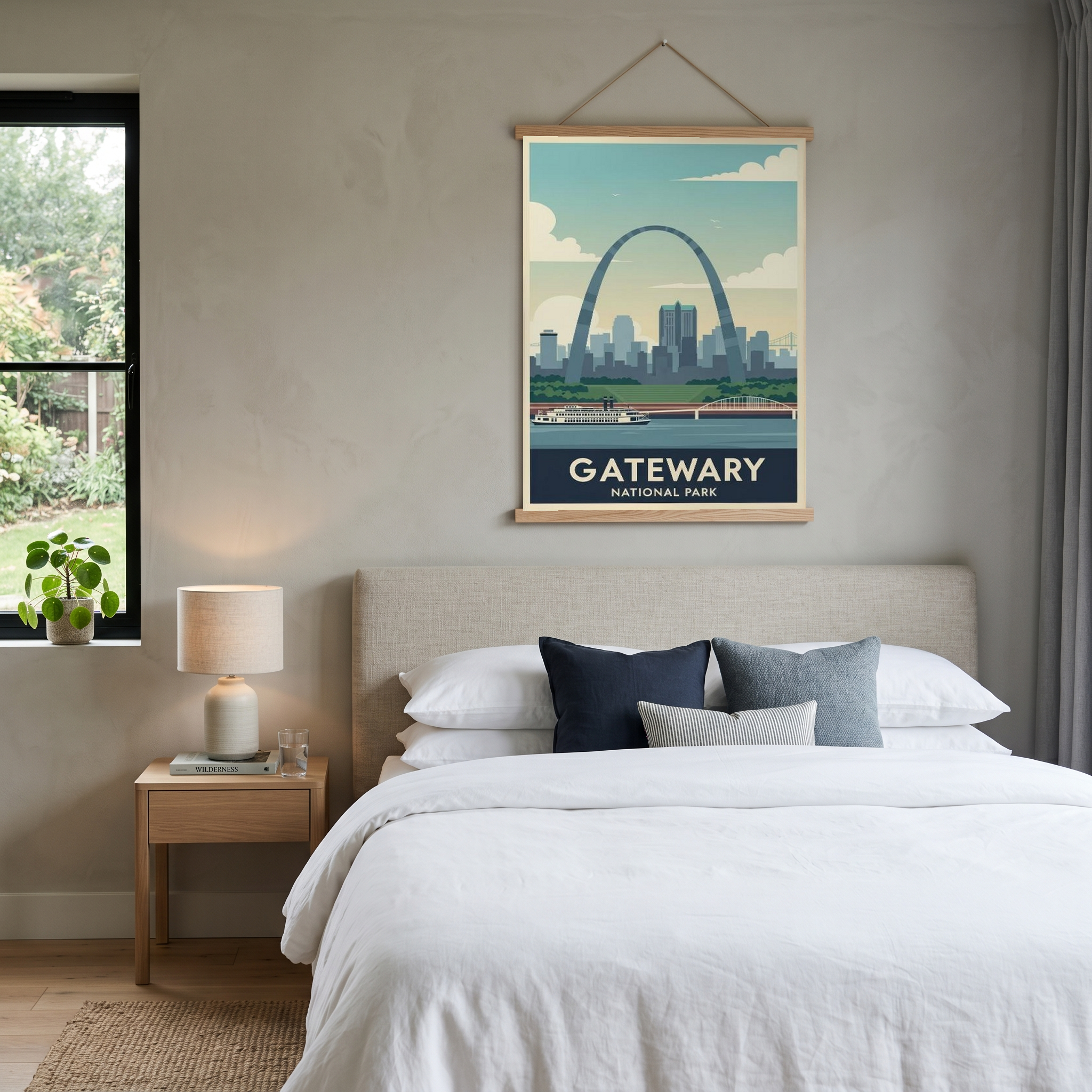 Gateway Arch National Park Poster — Vintage St. Louis Mississippi River Print