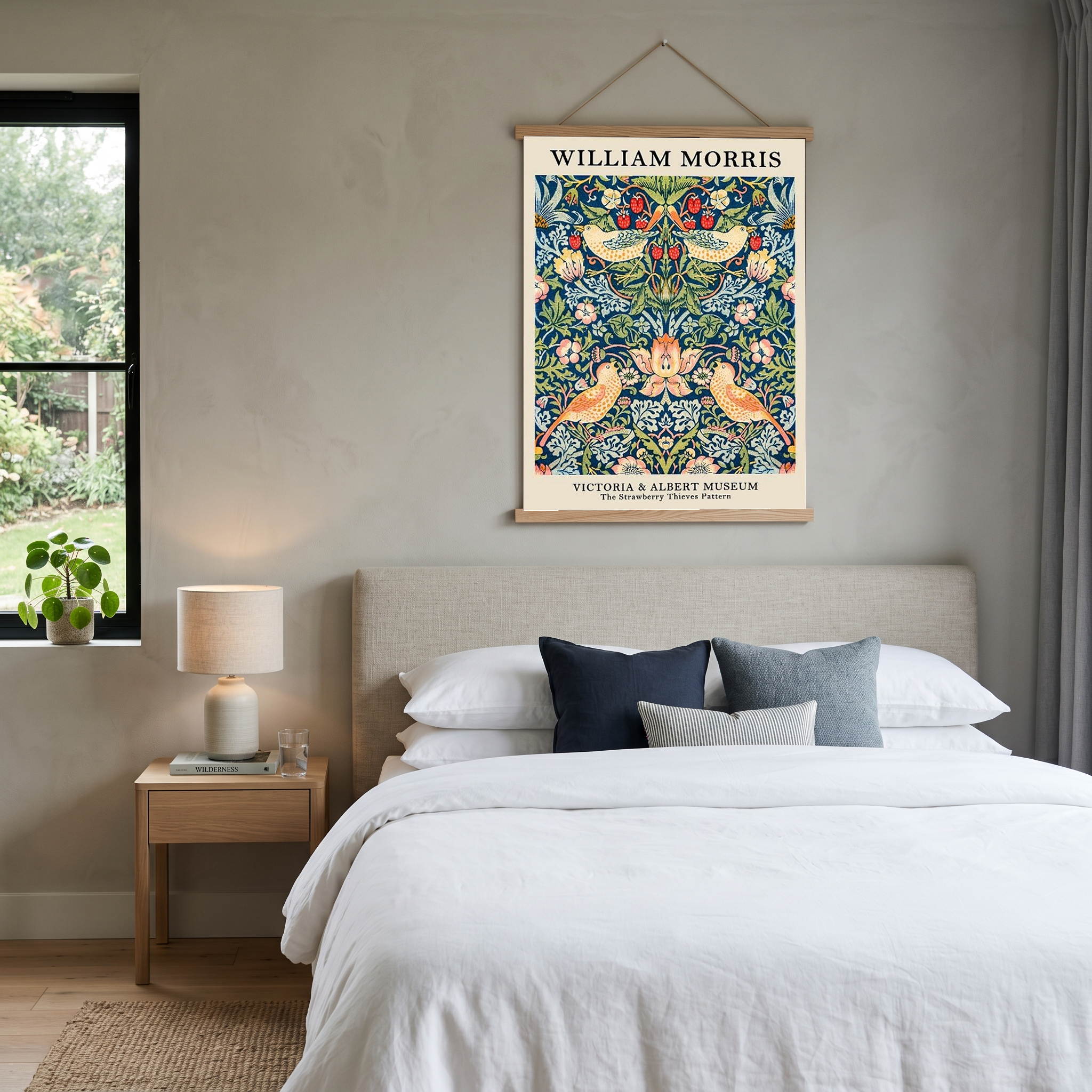 William Morris Strawberry Thief Print — V&A Museum Botanical Art