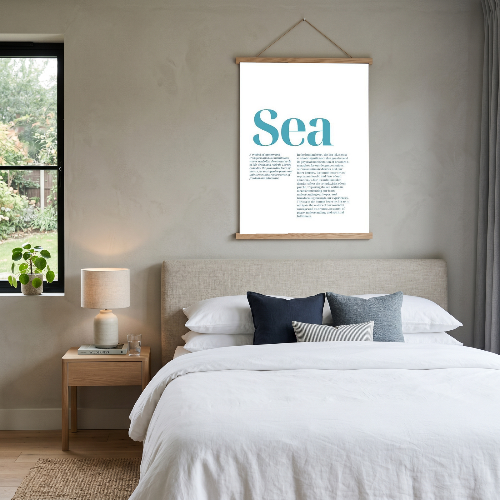 Sea Typography Poster — Ocean Meditation Quote Wall Art