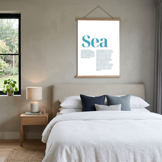 Sea Typography Poster — Ocean Meditation Quote Wall Art