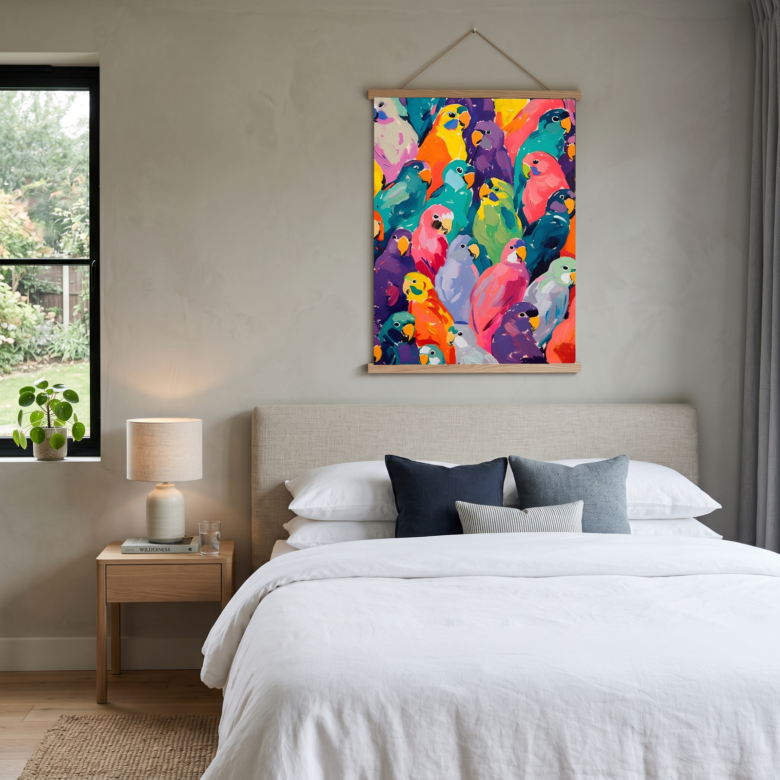 Pop Art Parrot Print — Vibrant Tropical Bird Wall Decor Poster