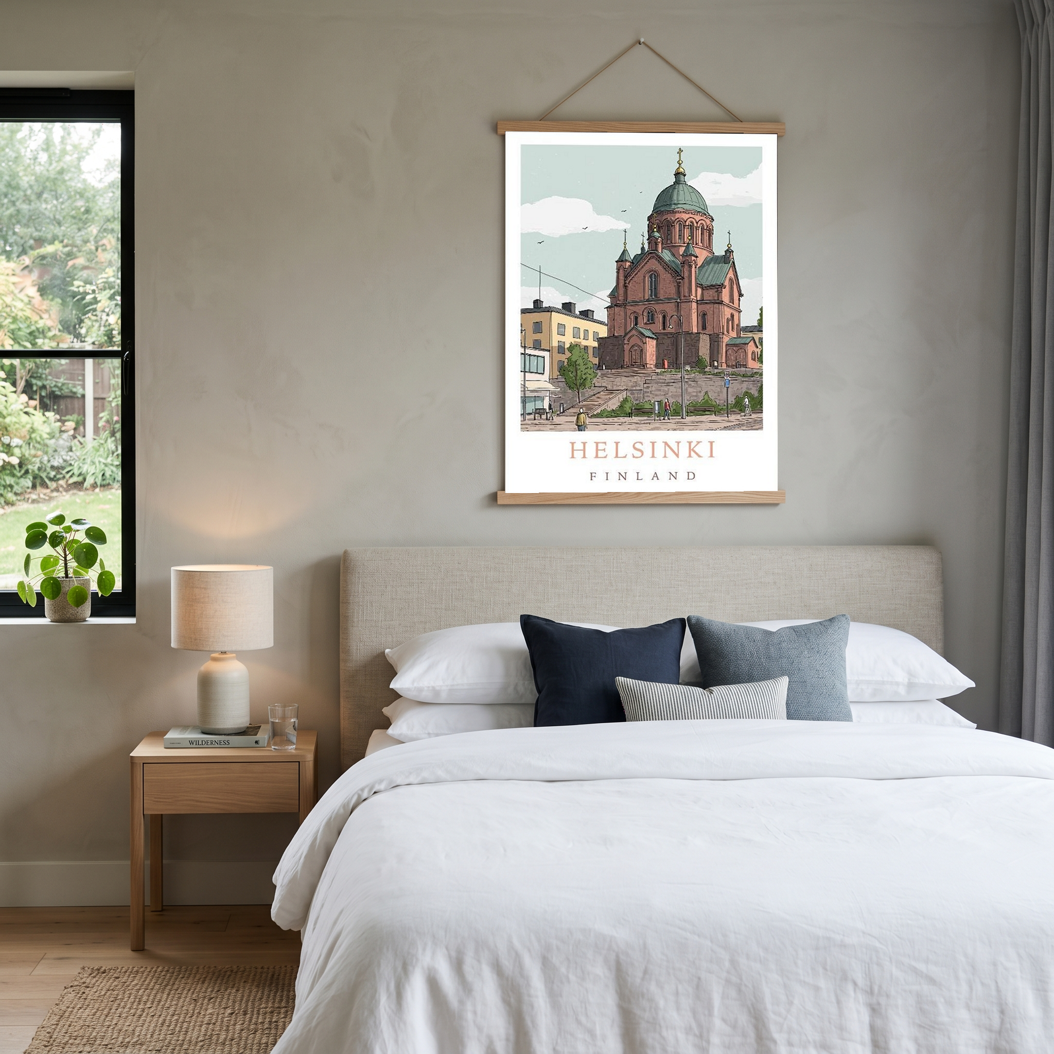 Helsinki Finland Travel Poster — Uspenski Cathedral Nordic City Print
