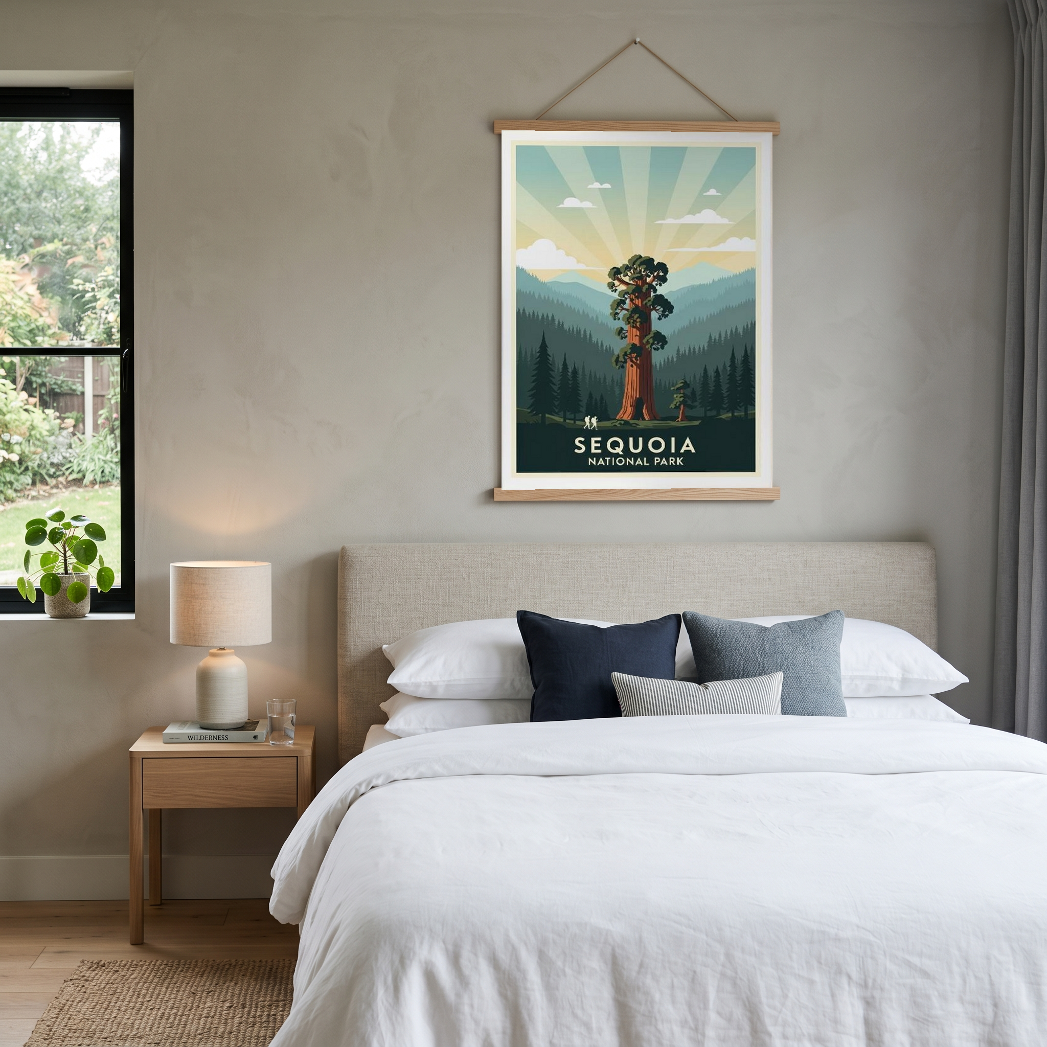 Sequoia National Park Poster — Vintage California General Sherman Tree Print