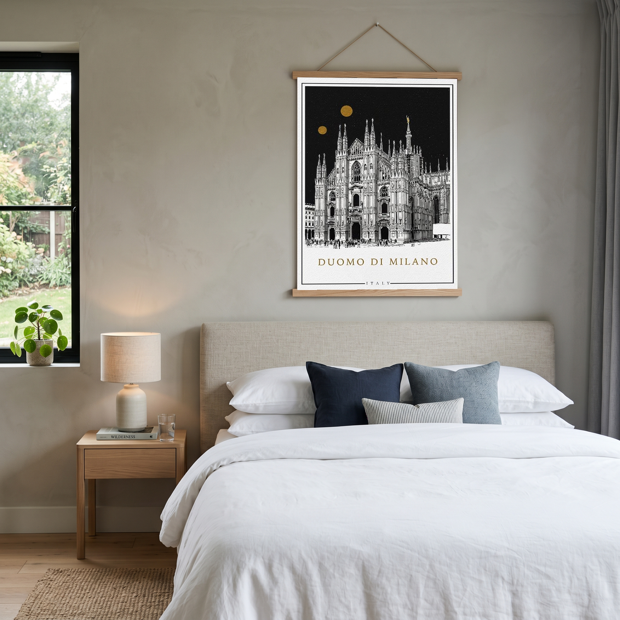 Duomo di Milano Italy Poster — Milan Cathedral Gold Moons Print