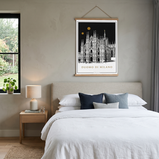 Duomo di Milano Italy Poster — Milan Cathedral Gold Moons Print