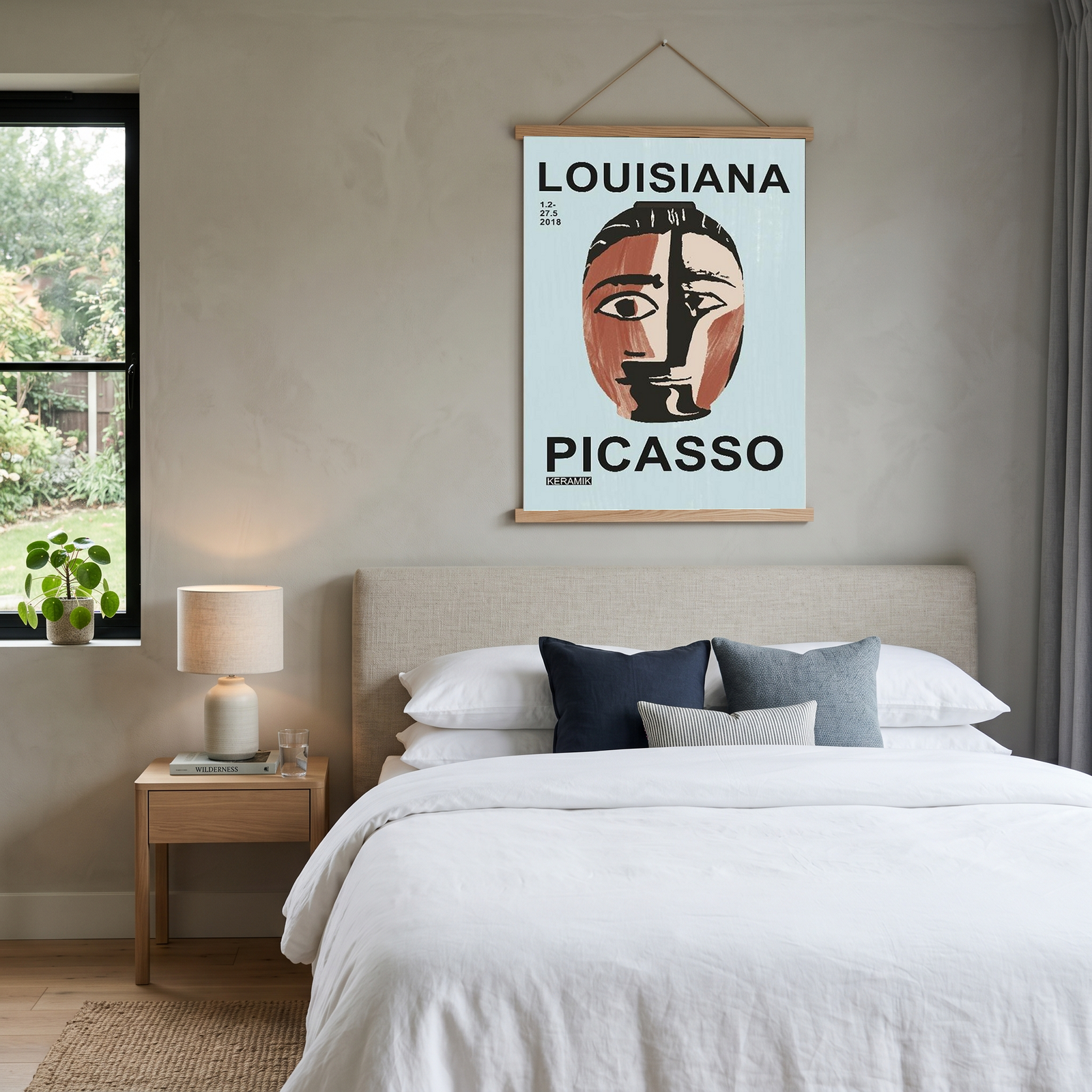 Picasso Louisiana Keramik Poster — Abstract Face Exhibition Print