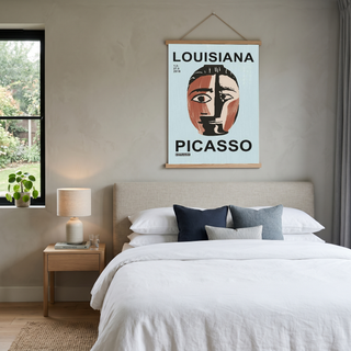 Picasso Louisiana Keramik Poster — Abstract Face Exhibition Print