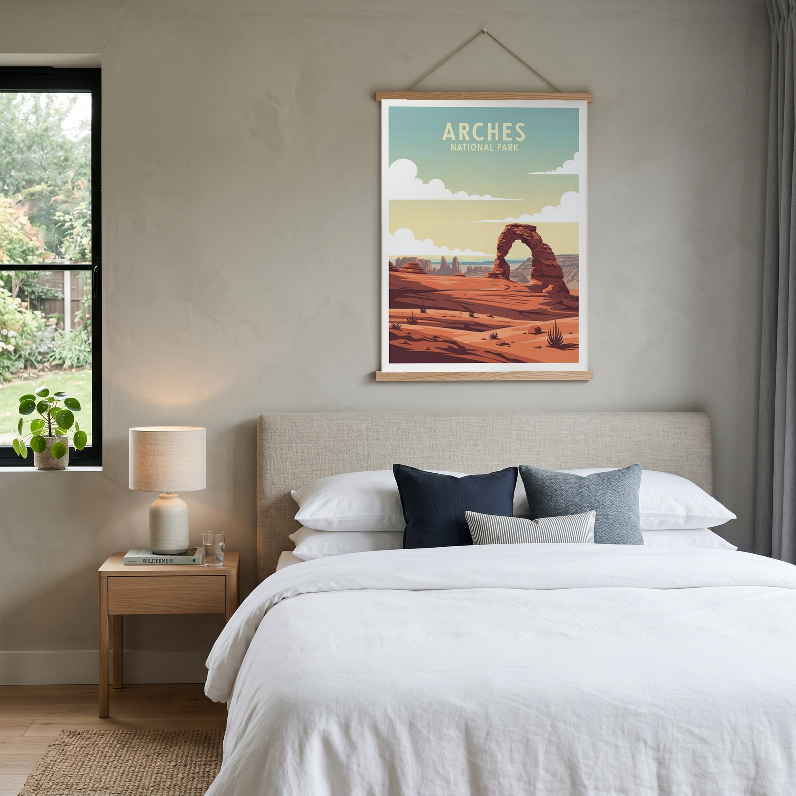 Arches National Park Poster — Vintage Delicate Arch Utah Desert Print