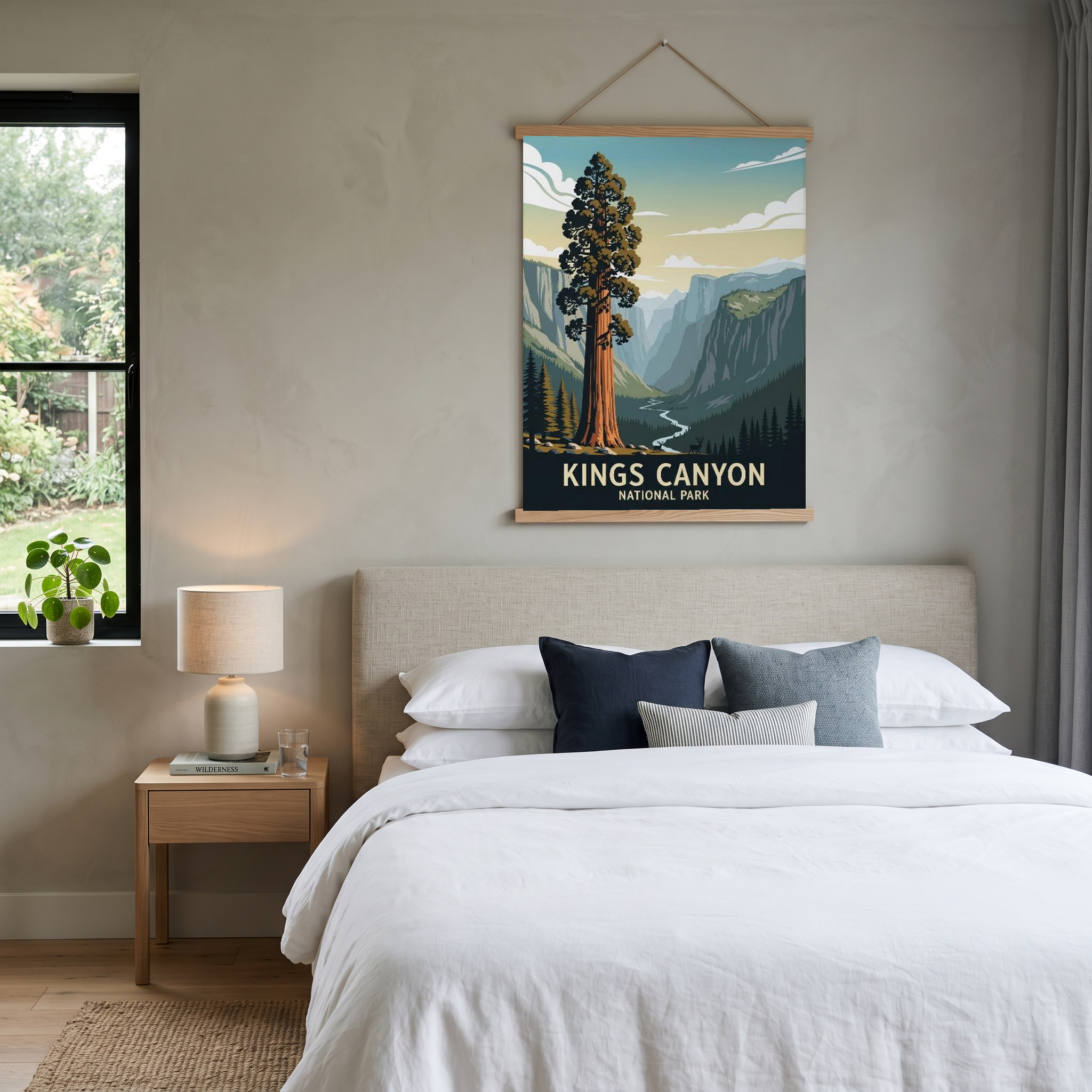 Kings Canyon National Park Poster — Vintage California Giant Sequoia Print