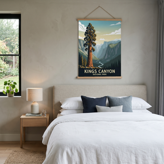Kings Canyon National Park Poster — Vintage California Giant Sequoia Print