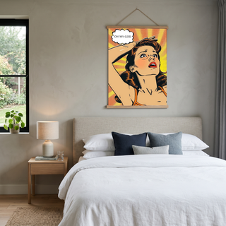 Pop Art Oh My God Poster — Retro Comic Girl Lichtenstein Print