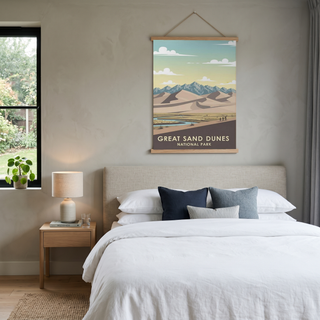 Great Sand Dunes National Park Poster — Vintage Colorado Dune Field Print