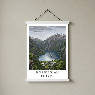 Norwegian Fjords — Geirangerfjord Scenic Travel Wall Art Print