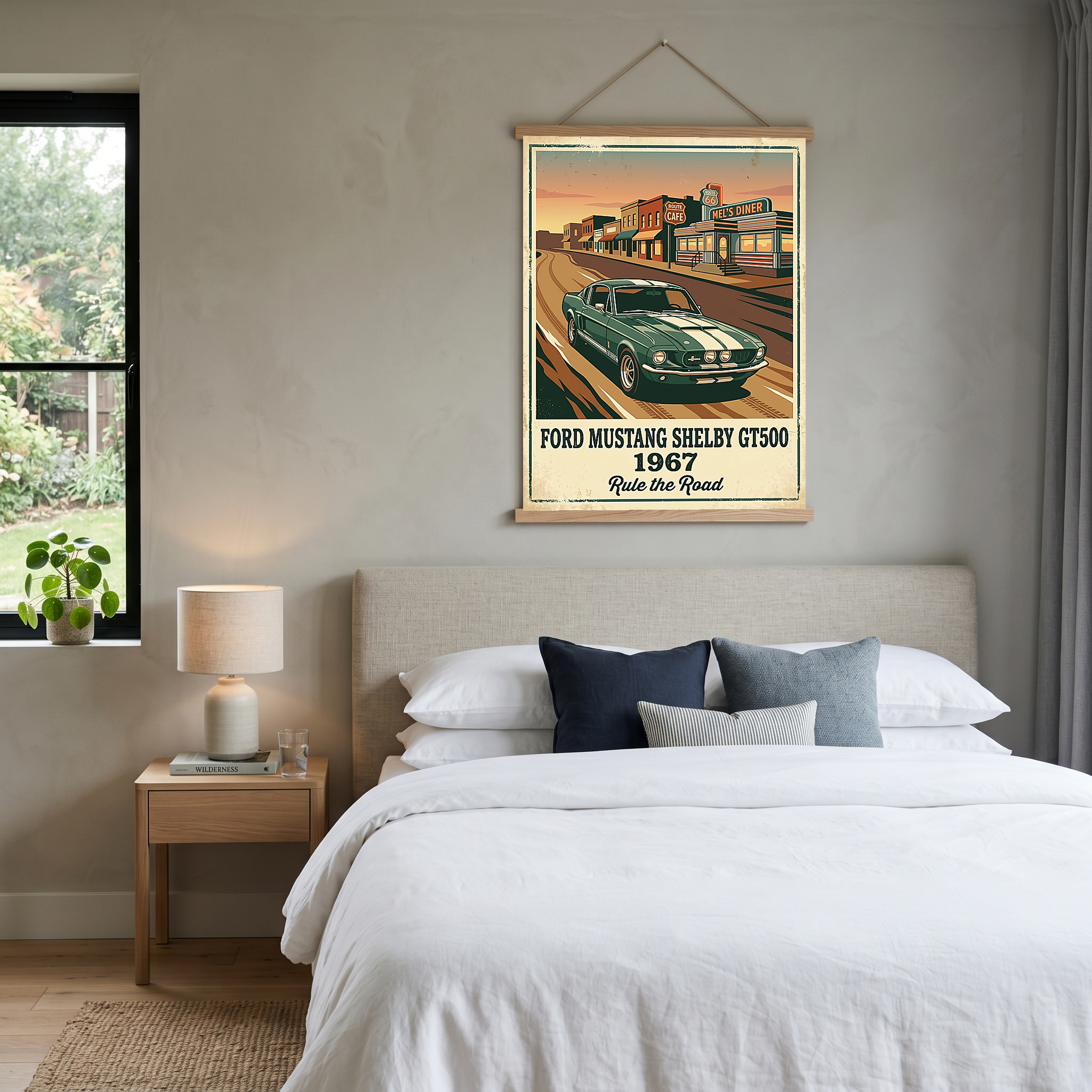 Ford Mustang Shelby GT500 1967 V3 Poster — Route 66 Vintage Diner Print