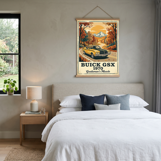 Buick GSX 1970 Poster — Vintage Muscle Car Fall Mountain Road Print