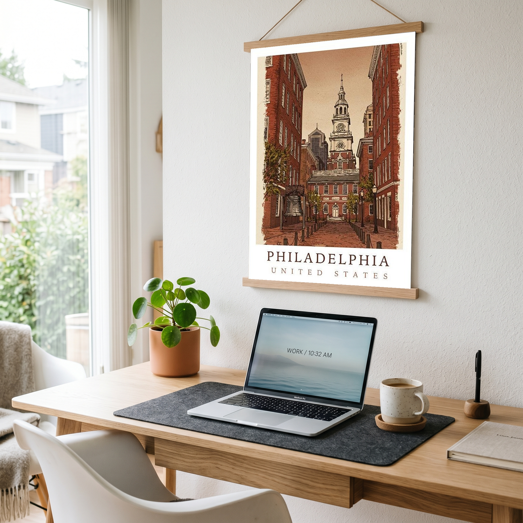 Philadelphia USA — Independence Hall Historic Wall Art Print