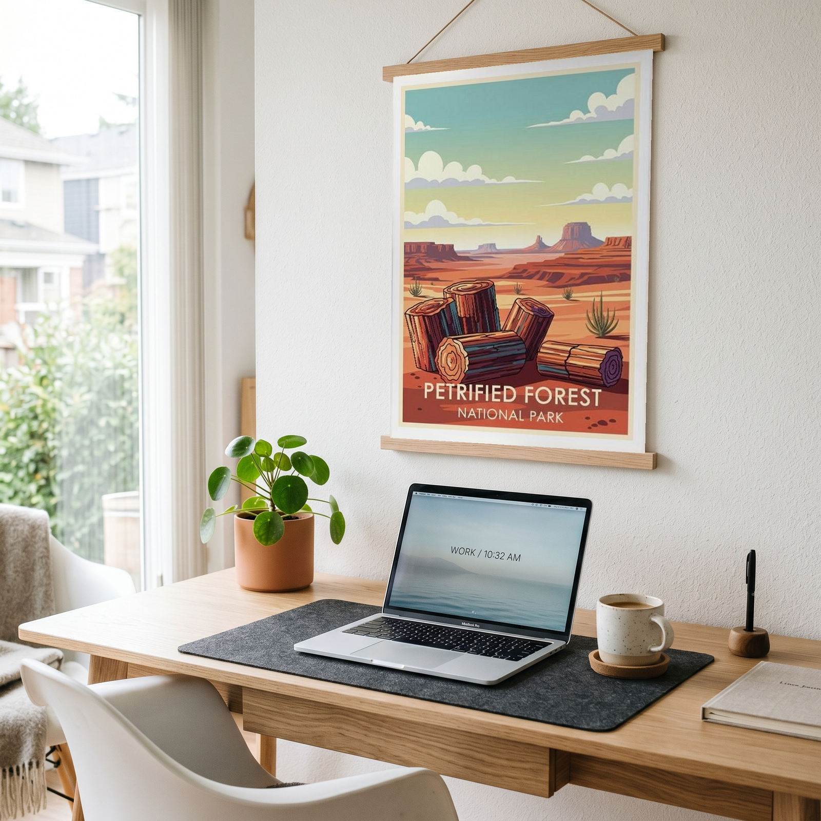 Petrified Forest National Park Poster — Vintage Arizona Painted Desert Print