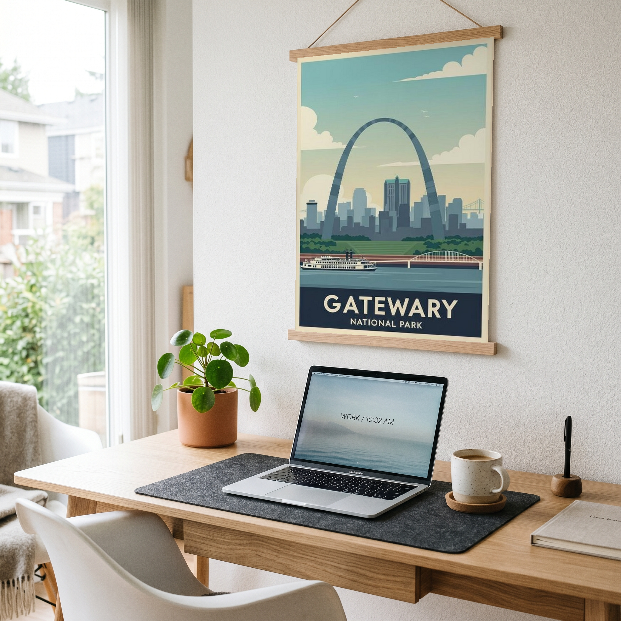Gateway Arch National Park Poster — Vintage St. Louis Mississippi River Print