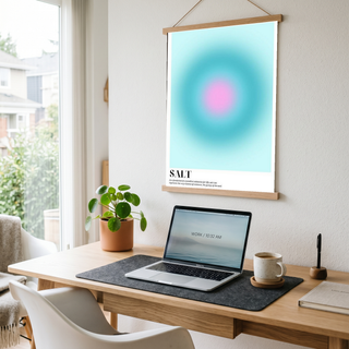 Salt Aura Abstract Poster — Spiritual Gradient Wall Art Print