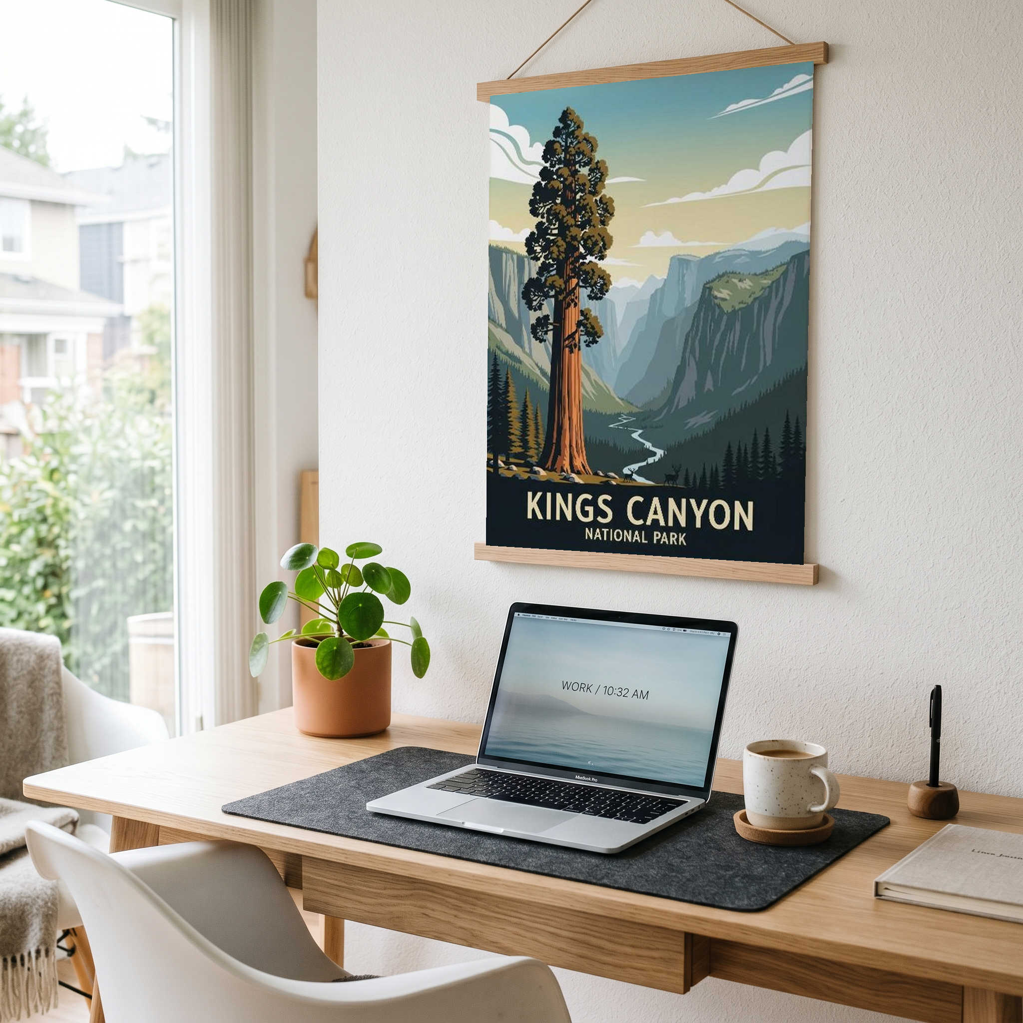 Kings Canyon National Park Poster — Vintage California Giant Sequoia Print