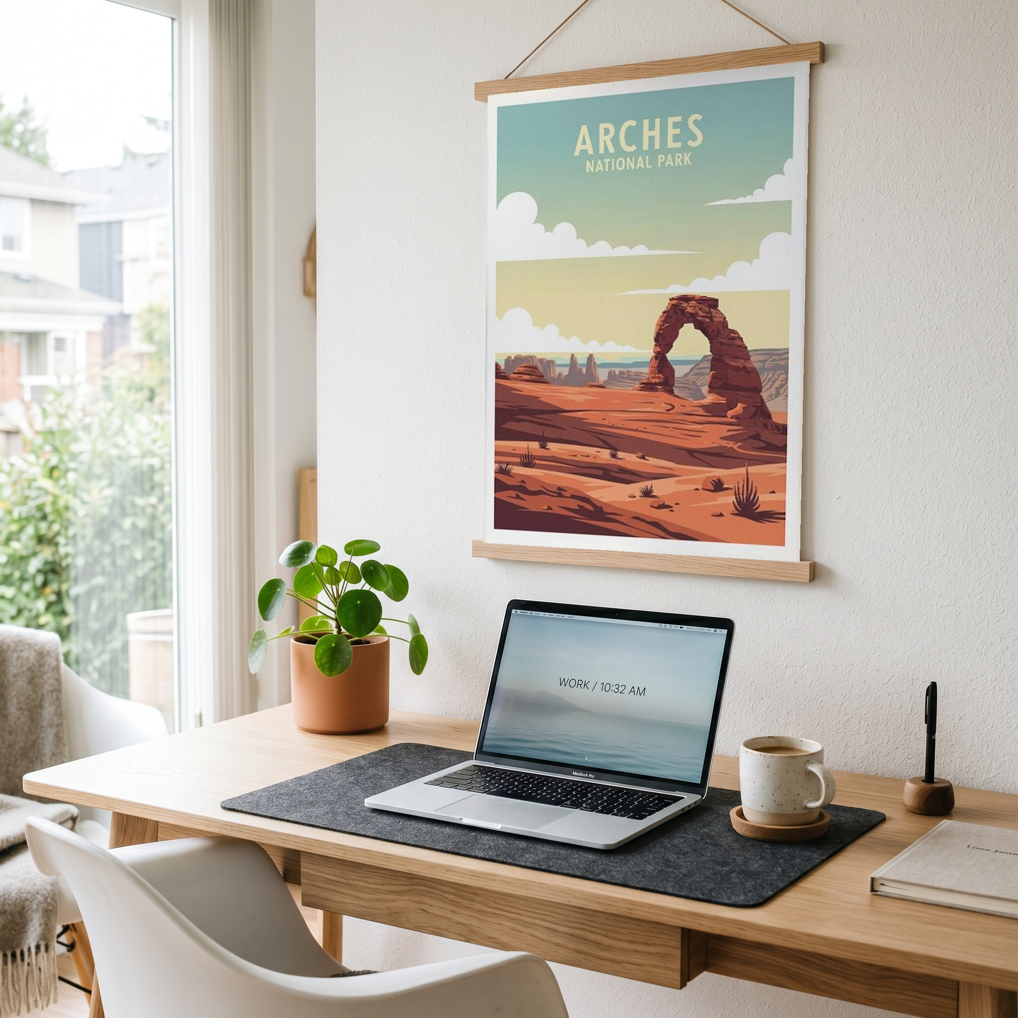 Arches National Park Poster — Vintage Delicate Arch Utah Desert Print