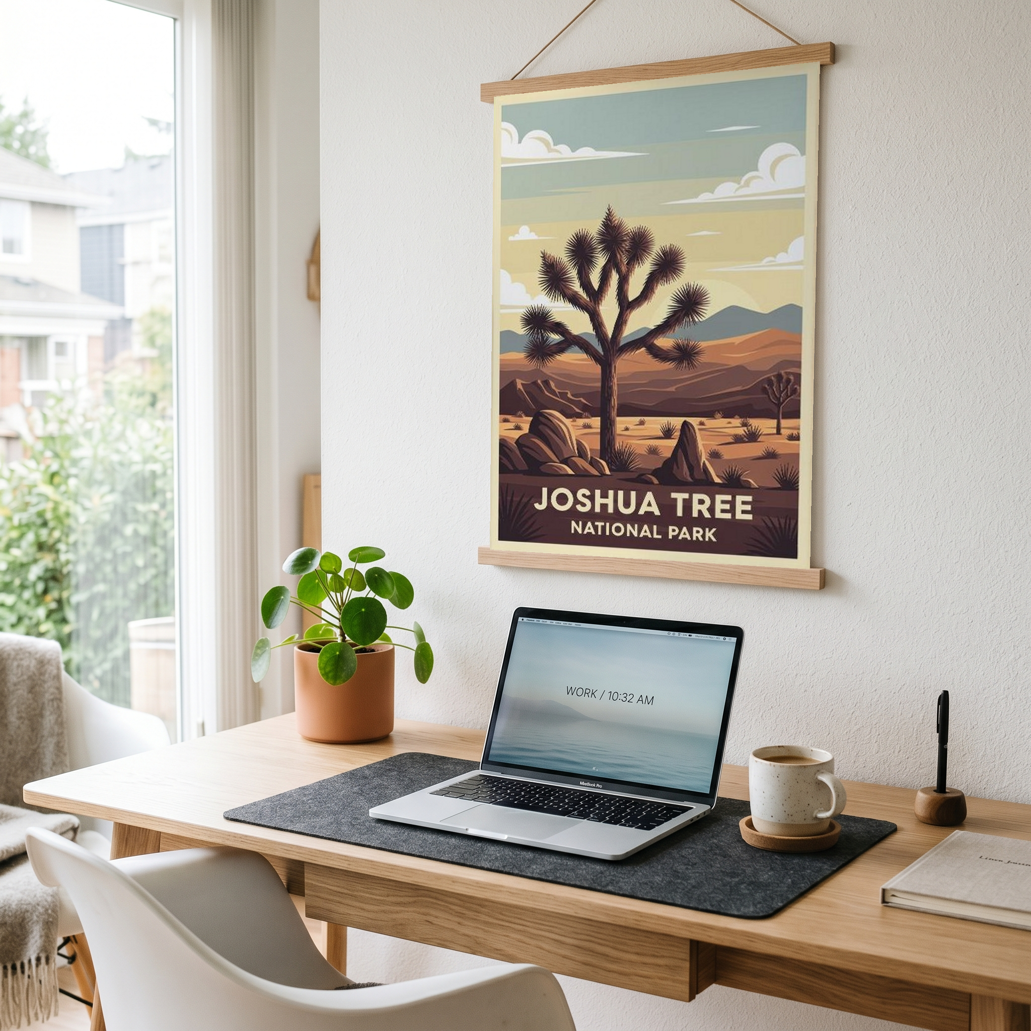 Joshua Tree National Park Poster — Vintage California Desert Yucca Print