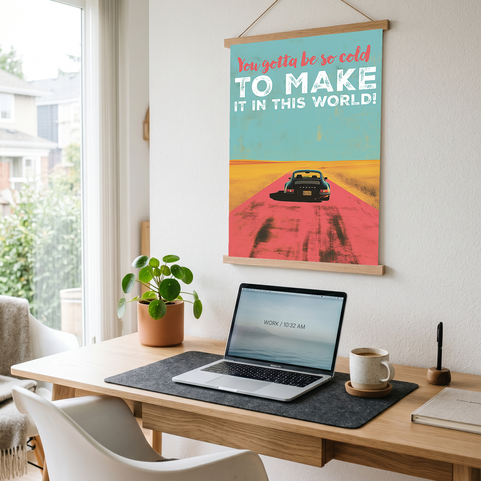 Porsche Wall Decor — Retro Travel Quote Cold To Make It Print