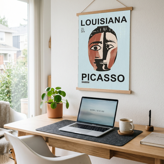 Picasso Louisiana Keramik Poster — Abstract Face Exhibition Print