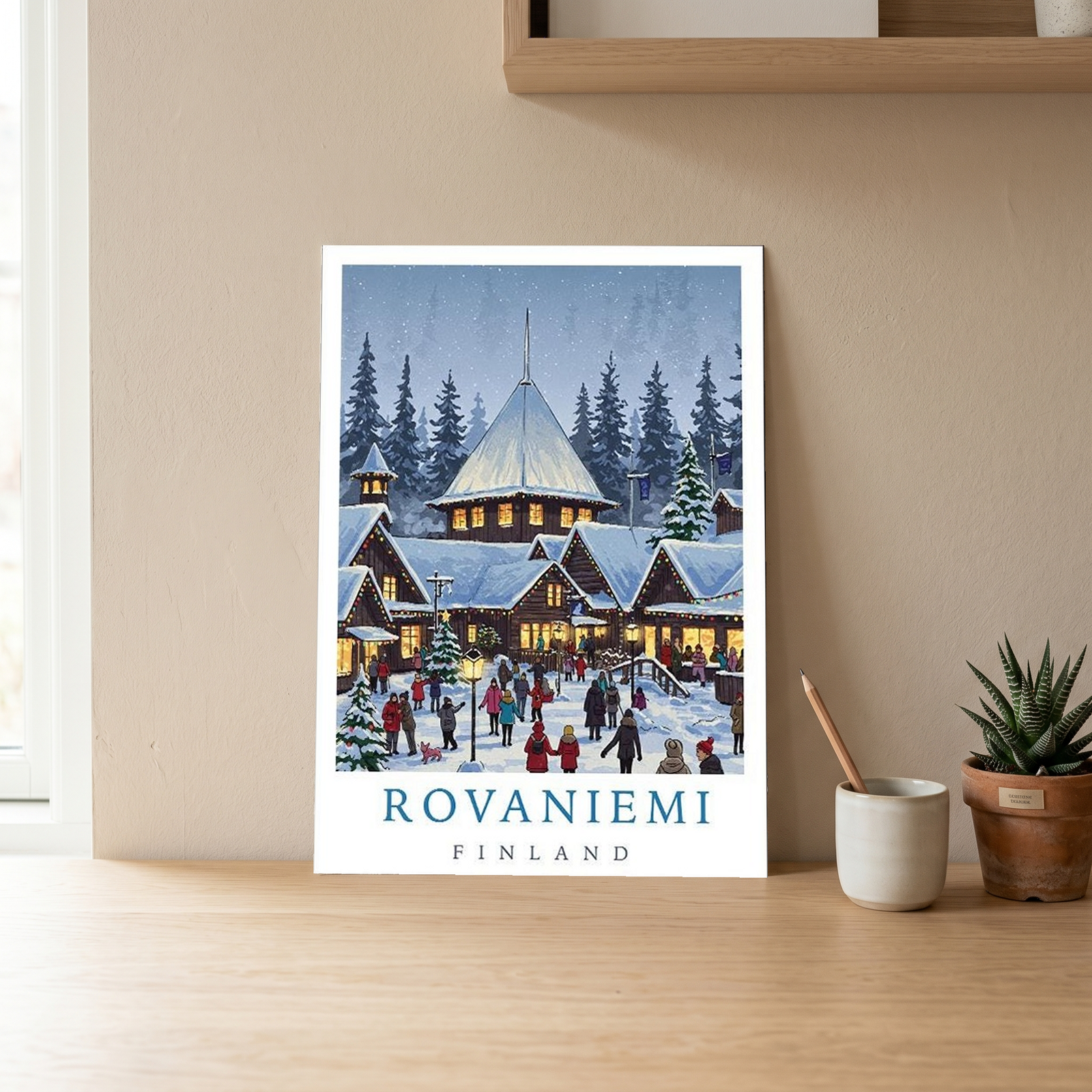 Rovaniemi Finland — Santa Village Winter Travel Wall Art Print