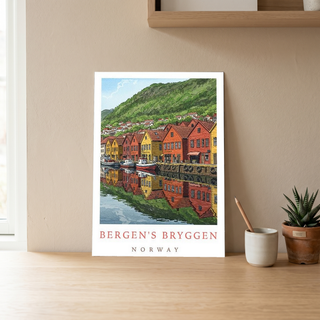 Bergen Bryggen Norway — Hanseatic Harbor Wall Art Print