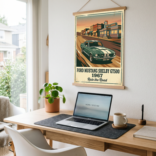 Ford Mustang Shelby GT500 1967 V3 Poster — Route 66 Vintage Diner Print