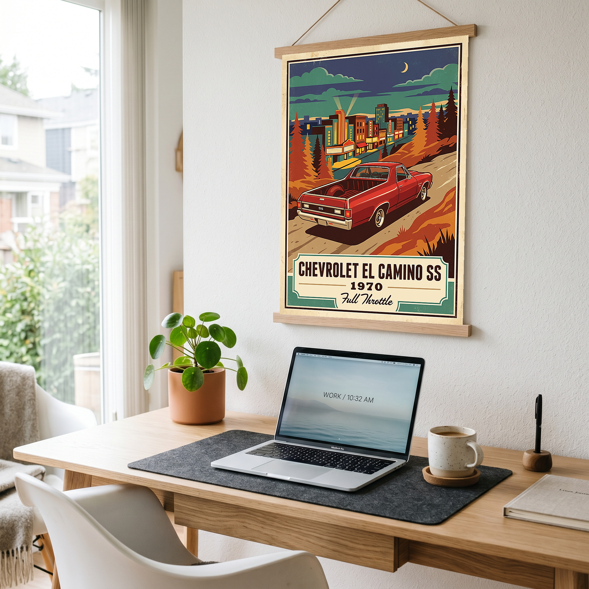 Chevrolet El Camino SS 1970 Poster — Vintage Muscle Truck Cinema Marquee Print