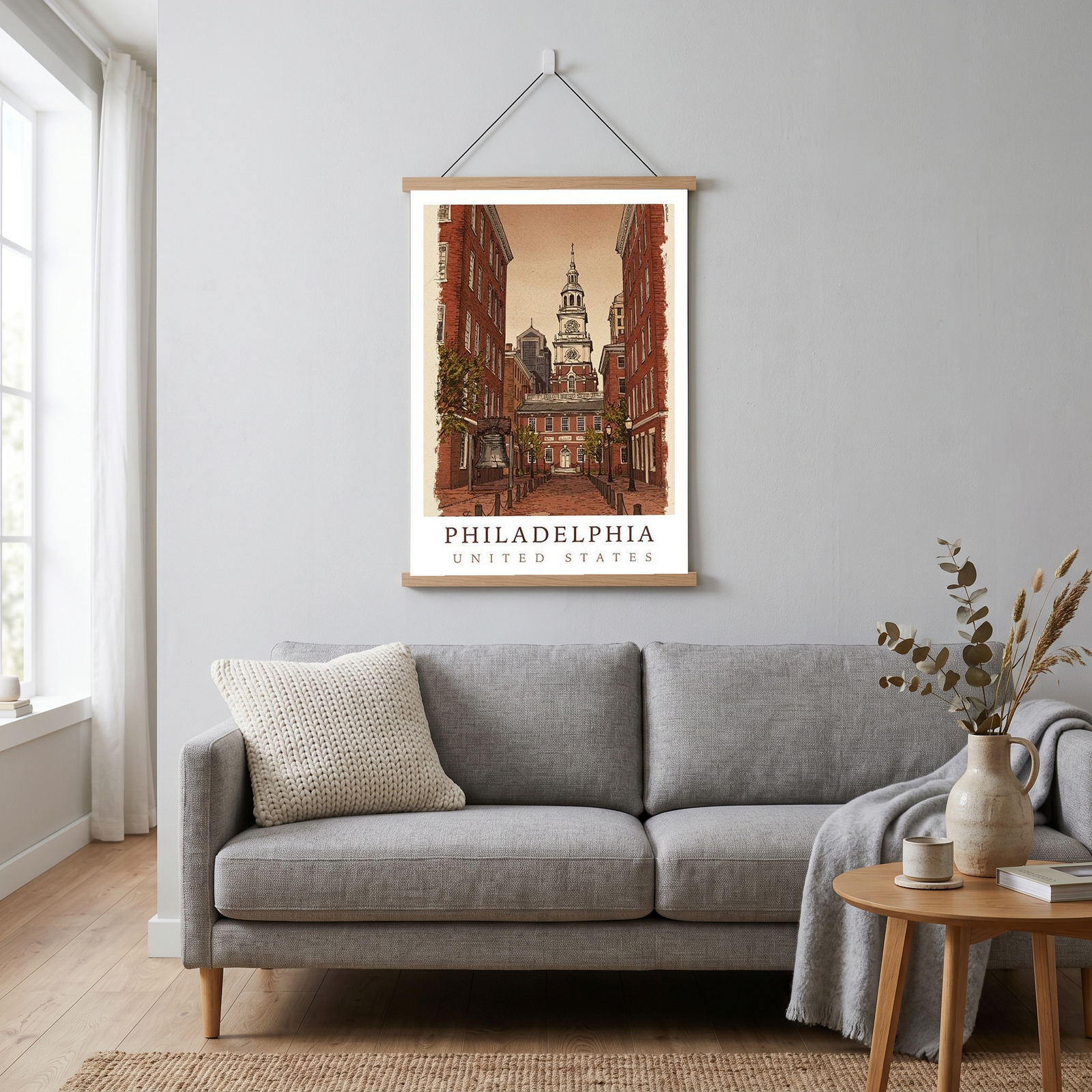 Philadelphia USA — Independence Hall Historic Wall Art Print