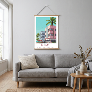 Miami Florida — Art Deco Ocean Drive Wall Art Print
