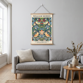William Morris Strawberry Thief Print — V&A Museum Botanical Art
