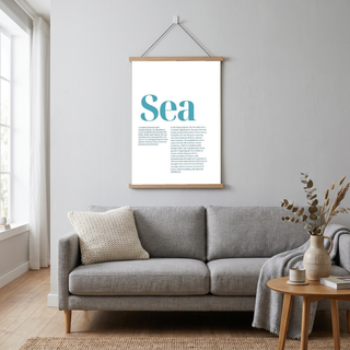 Sea Typography Poster — Ocean Meditation Quote Wall Art