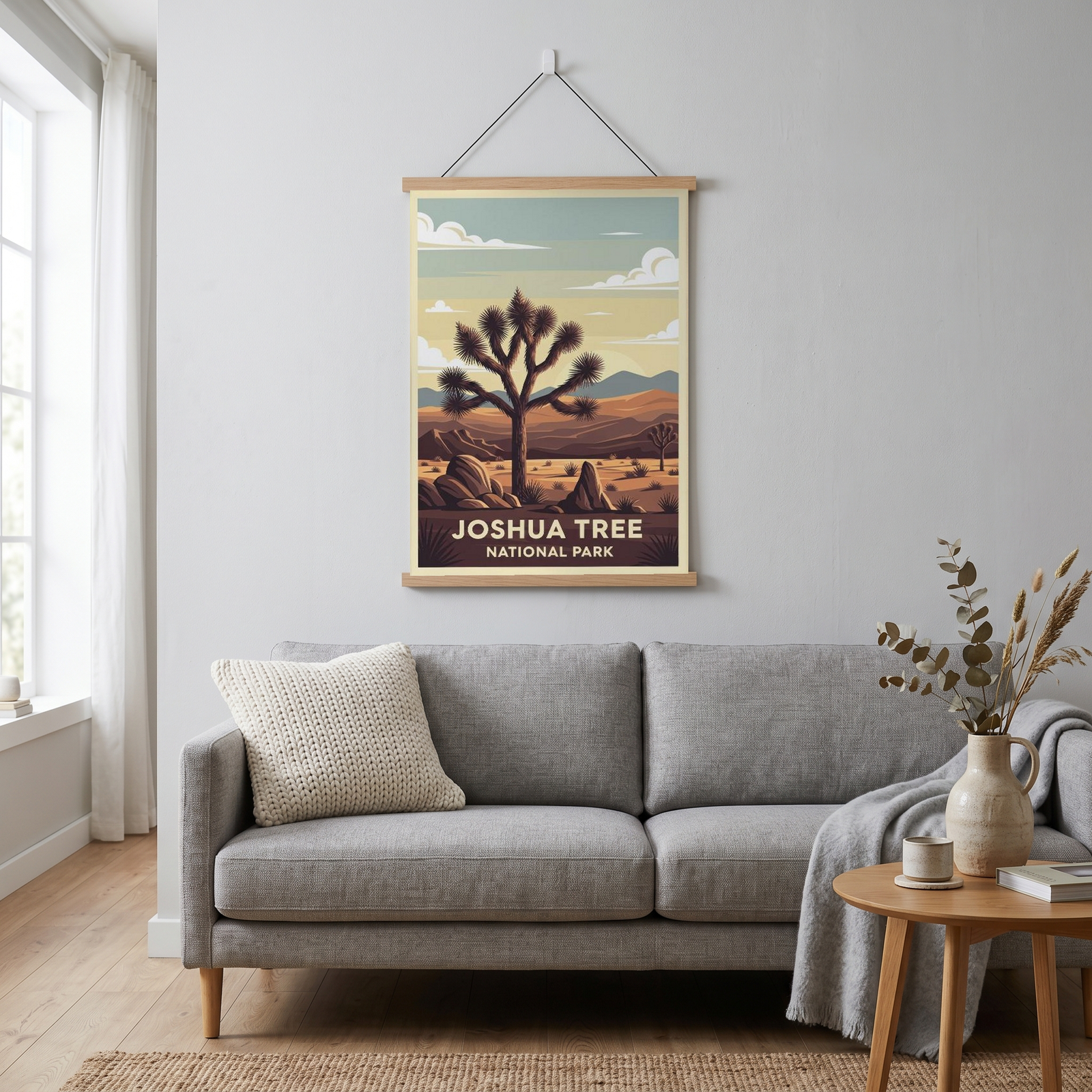 Joshua Tree National Park Poster — Vintage California Desert Yucca Print