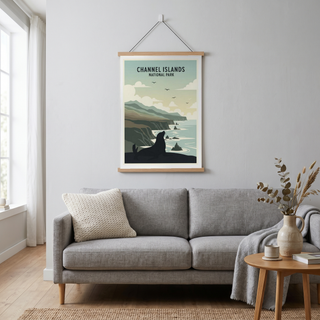Channel Islands National Park Poster — Vintage California Sea Lion Coast Print