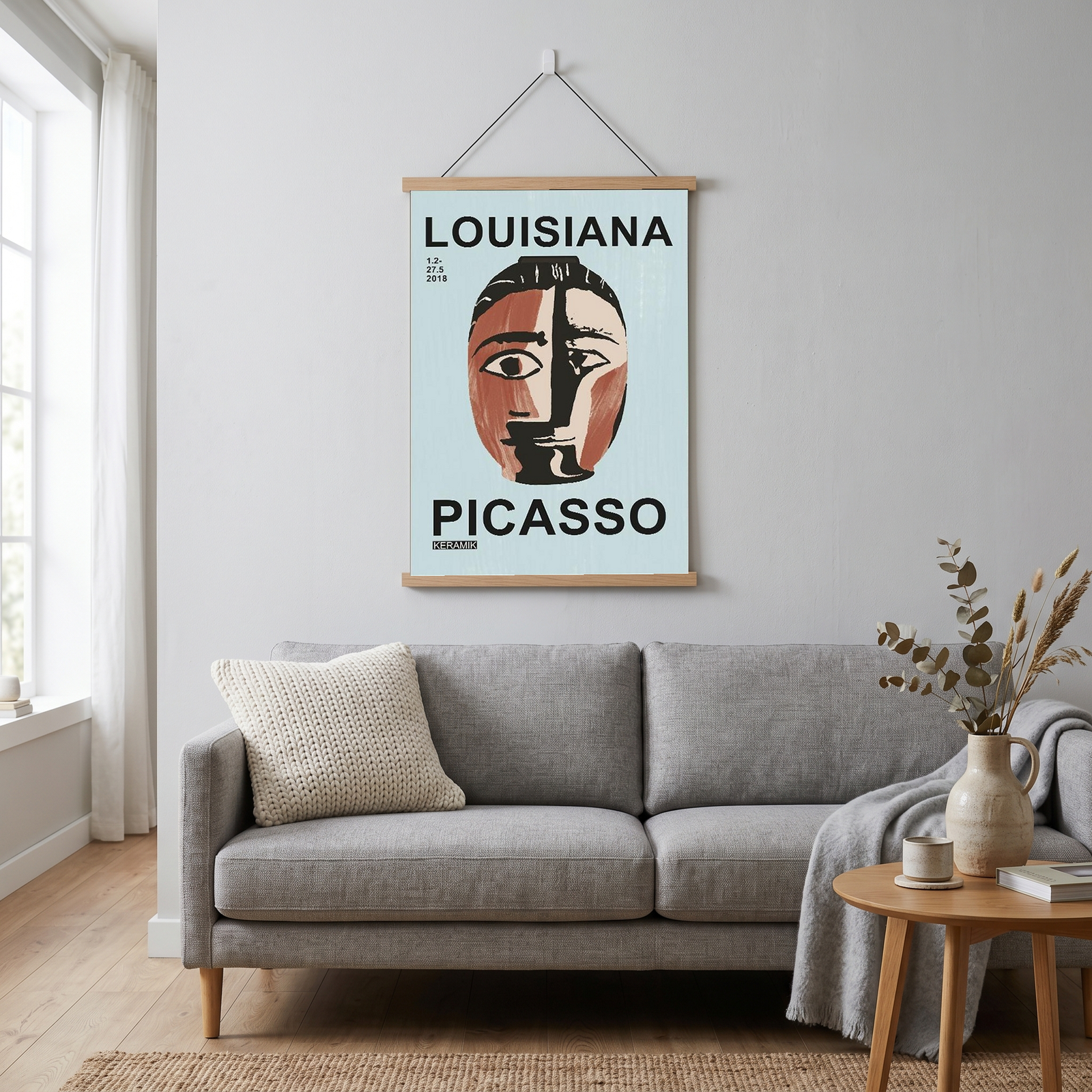 Picasso Louisiana Keramik Poster — Abstract Face Exhibition Print
