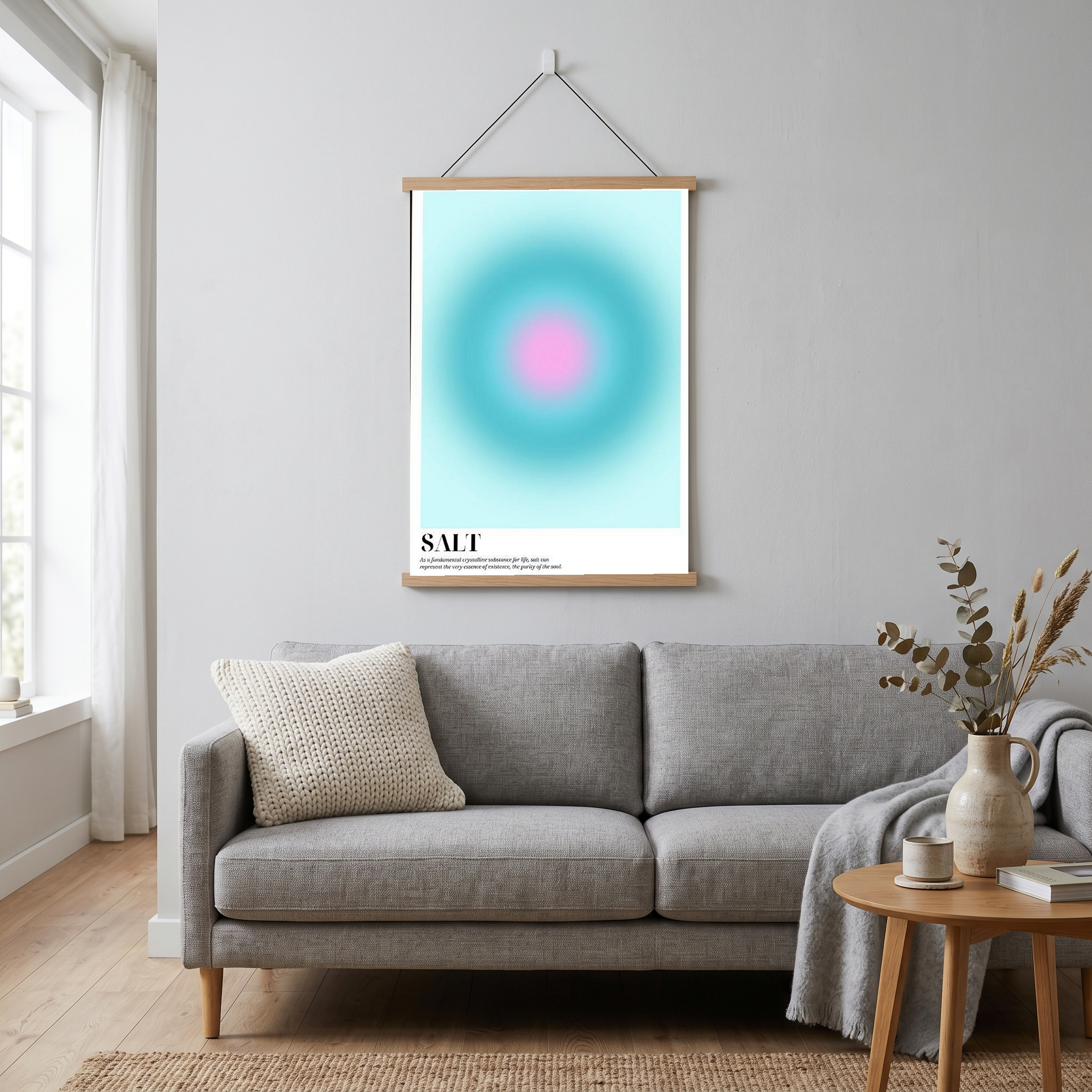 Salt Aura Abstract Poster — Spiritual Gradient Wall Art Print