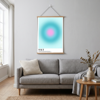 Salt Aura Abstract Poster — Spiritual Gradient Wall Art Print