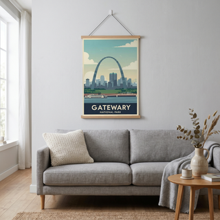 Gateway Arch National Park Poster — Vintage St. Louis Mississippi River Print